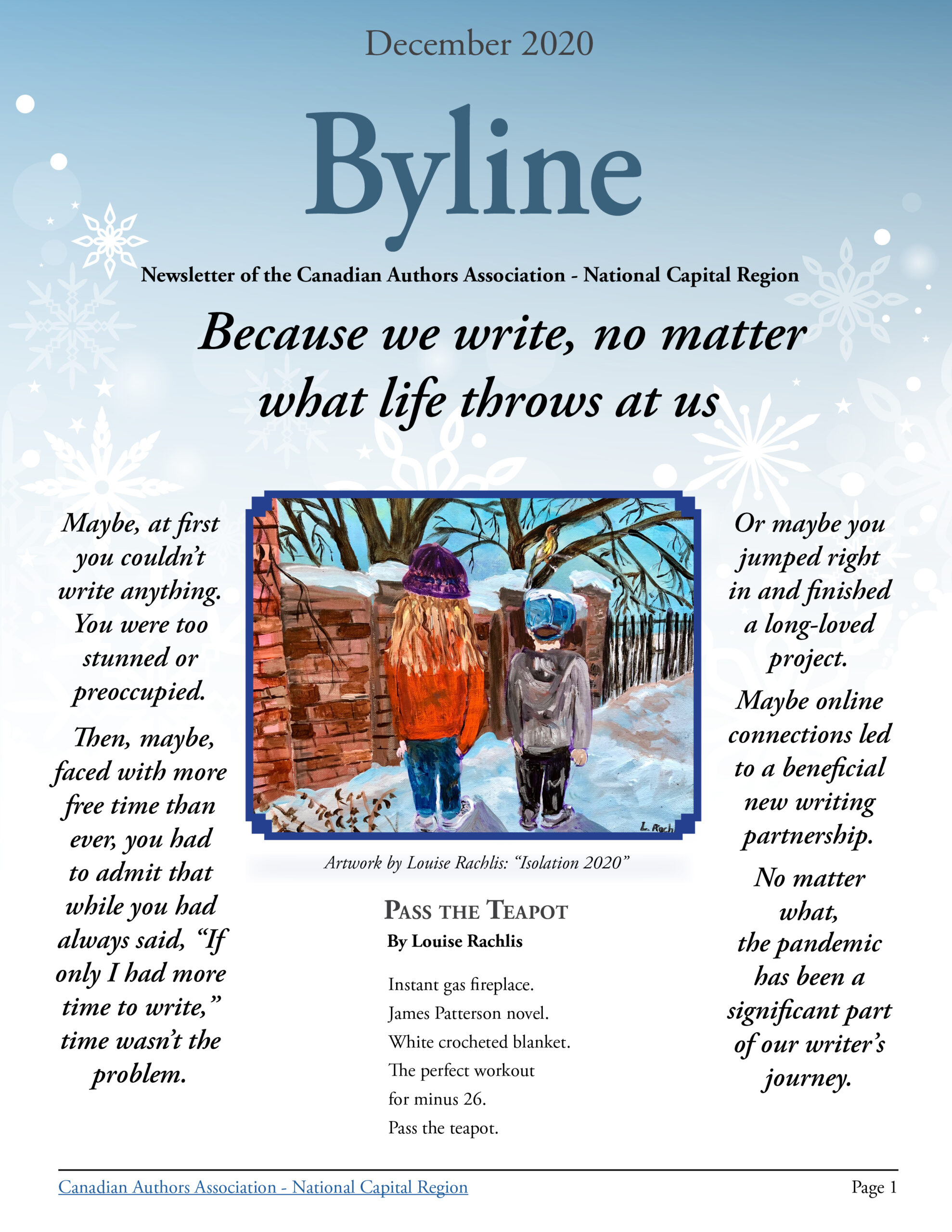 Byline magazine | Canadian Authors National Capital Region 